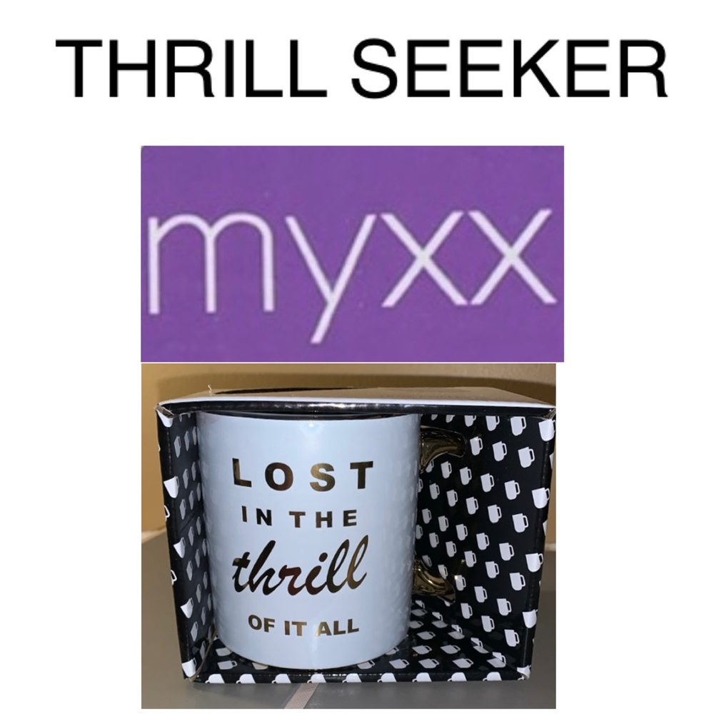 🇺🇸 “Lost In The Thrill Of It All” White & Gold Mug in Gift Box
